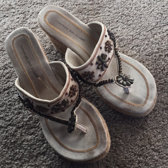 Montego Bay Club Shoes - Boho straw wedges